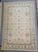 Modern cream ground runner, 157cm x 99cm