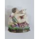 19th century French porcelain figural bonbonniere in Chelsea style modelled with cupid and a - Image 10 of 19