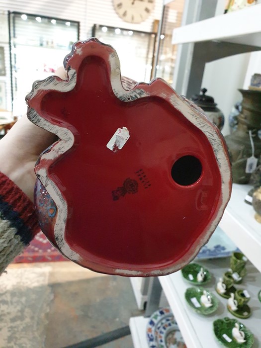 Royal Doulton flambe veined seated cat, 27cm high Condition ReportSome wear to base, no other - Image 3 of 3