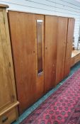 Mid century design bedroom suite comprising large two-door wardrobe, narrow two-door wardrobe and
