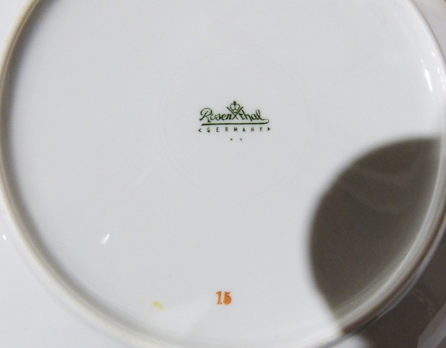 Rosenthal part dessert set comprising one large serving dish and eight plates, all of shaped - Image 5 of 5