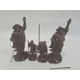 Two various pairs of Japanese carved hardwood figures, the tallest 21cm and a small quantity of - Image 3 of 3