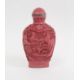 Chinese carved cinnabar lacquer snuff bottle, lakeside landscape decoration, Qianlong mark to - Image 2 of 2
