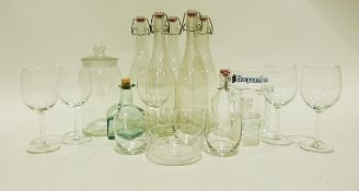 Quantity of white tableware, two boxes of glassware including drinking glasses and other items