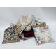 Quantity of textiles including a patchwork quilt, a needlework cushion, a vintage leather - Image 2 of 2