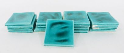 17 ceramic tiles, turquoise (1 box)