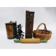 Quantity of textiles including a patchwork quilt, a needlework cushion, a vintage leather - Image 1 of 2