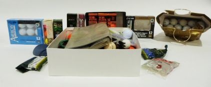 Quantity of loose and boxed golf balls