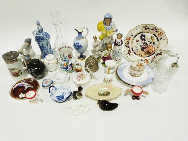 Crown Devon vase decorated with horses on a scarlet ground, a Wedgwood Wild Strawberry box and - Image 2 of 3