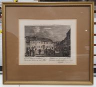 Assorted pictures and prints including a print of Surrey Cricket Ground, two engravings marked