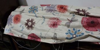 Two Roman blinds x 160cm, lined and interlined, and one other of 100cm in width,(length not
