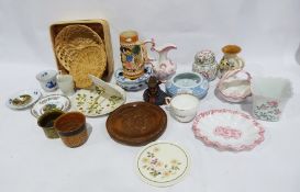 Part tea service Evesham style, a Wedgwood Wild Strawberry vase, assorted ceramics, an Aynsley