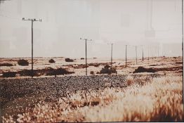 Photographic print titled 'Country Road' and signed indistinctly in pencil 'Martin(?)', 48cm x 70cm