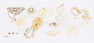 Three boxes of assorted costume jewellery