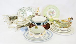 Two boxes of assorted china and glassware to include Johnson Bros 'Sonata', Alfred Meakin collectors