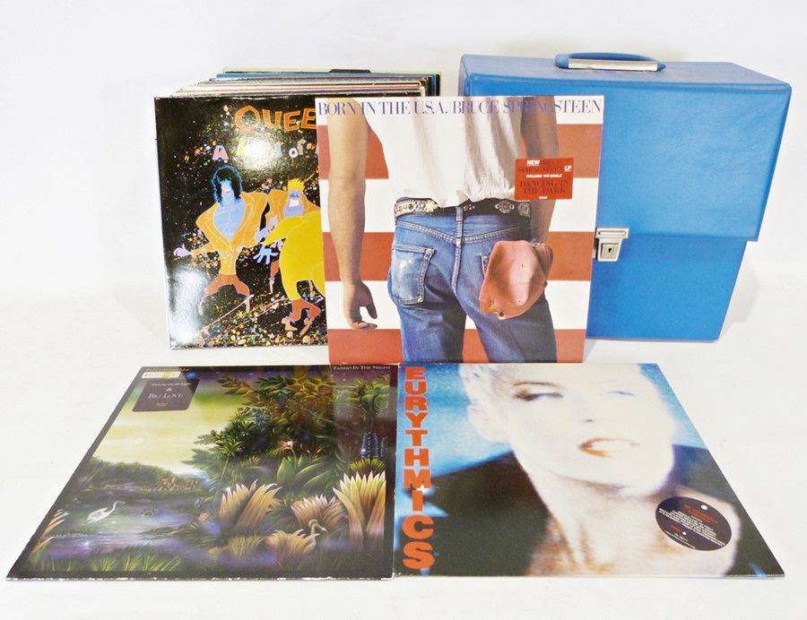 Quantity of LP records including Fleetwood Mac 'Tango in the Night', Eurythmics 'Be Yourself