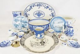 Quantity of various blue and white china