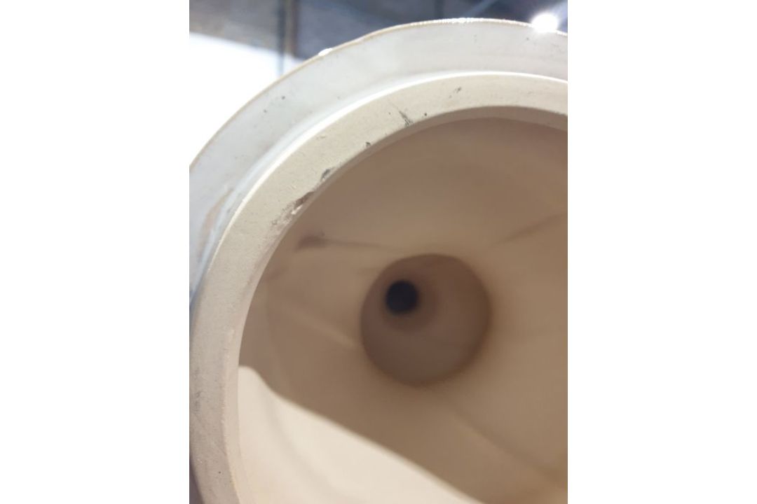 Pair of modern cream glazed ceramic lidded urn-shaped vases (2)  Condition ReportSurface/glazing - Image 2 of 6
