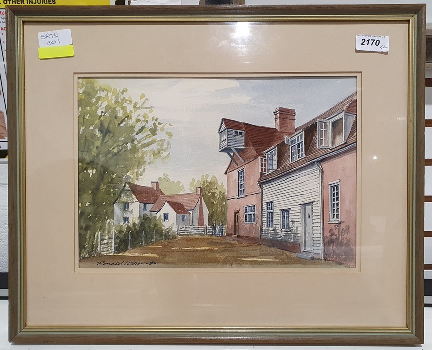 Ronald Ilston Watercolour Spitfires in dog fight, signed lower right together with Ronald Ilston - Image 3 of 6