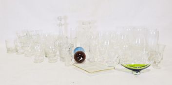 Two boxes of assorted cut glass items