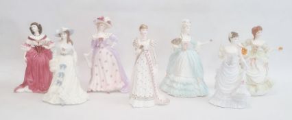 Collection of Coalport Femmes Fatales to include 'Lily Langtry', 'Nell Gywnn', 'Lady