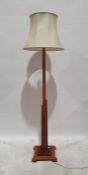 Art Deco-style oak standard lamp