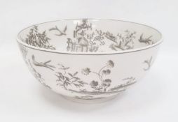 Large modern bowl by India Jane decorated with pagodas, trees etc.  30cm diameter