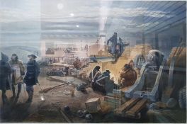 After W. Simpson Set of three 19th century coloured lithographs,  Scenes from the Crimean War,