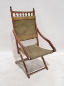 Early 20th century mahogany folding chair