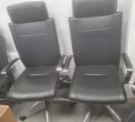 Pair of Dauphin office swivel chairs (2)