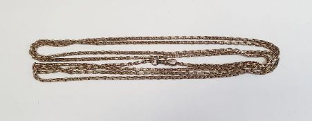 Long silver-coloured belcher link guard chain, approx 35g  Condition ReportAdditional photos