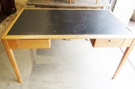 Ex Government pal desk with stowaway legs 'Remploy' design, NATO reference 7110/99/942/5652 and