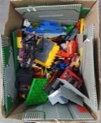 Two boxes of assorted toys and building kits including Lego