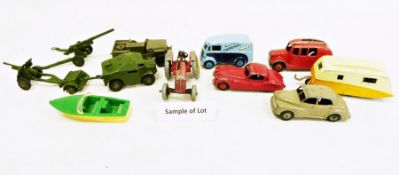 Principally Dinky model vehicles to include Studebaker No.169, Morris 10 CWT van, Commer pick up