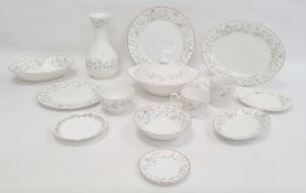 Johnson Brothers part table service in the Summer Chintz pattern designed by Julie Holland including