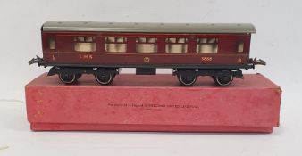 Hornby series '0' gauge No.2 Corridor coach (first-third), no.C574, in LMS Livery (boxed)