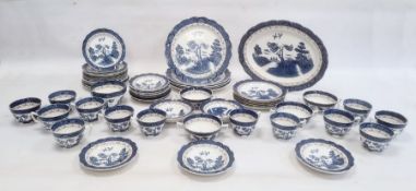 Booths Real Old Willow pattern part table service comprising plates, side plates, cups, oval serving