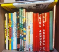Childrens books including Girls Annuals 7 & 8, Swift Annuals Nos. 5 & 6, Puffin Annuals, Dandy book,