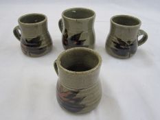 John and Judy Jelfs, Bourton on the Water, pottery mugs (4)