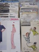Box of assorted dress-making patterns, including 'Vogue Americana (Bill Blass)', 'Vogue American (