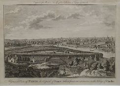 Two 18th century engraved views of Paris, one engraved from Moore's New and Complete Collection of