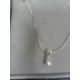 Solitaire diamond drop pendant, claw-set in silver mount, on fine chain, the stone approx 0.10ct - Image 1 of 4