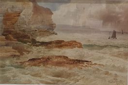 Charles Pigott (British 1863-1940) Watercolour Coastal scene, signed lower right, 23cm x 34cm