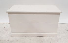 White painted trunk on plinth base, 96cm x 55cm