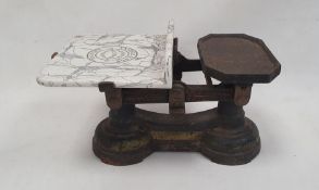 Set of vintage grocer's scales by Yandell & Sons, Stapleton Road, Bristol