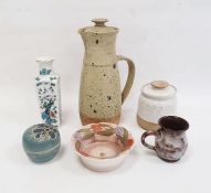 Studio pottery baluster shaped vase with impress potter's mark to base, 24cm, Usch Spettigue