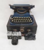 Zenit-E camera with a USSR Helios-44-2 lens, a Corona typewriter and another camera (3)