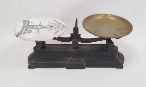 Set of vintage grocer's scales by Parnall & Sons