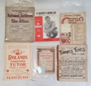 Suitcase and contents of sheet music including children's songs, musicals such as West Side Story,