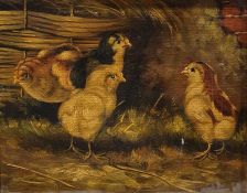19th century school Oil on canvas Three puppies, unsigned, 29.5cm x 45cm  19th century school Oil on